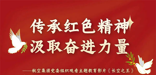 傳承紅色精神 汲取奮進(jìn)力量｜航空集團(tuán)黨委組織觀(guān)看主題教育影片《長(zhǎng)空之王》